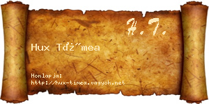 Hux Tímea névjegykártya